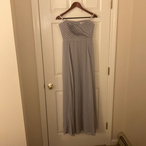 Eva Mendes long grey dress (size 8) - Picture 2 of 6